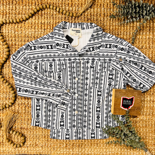 Black & White Savannah Jane Shacket