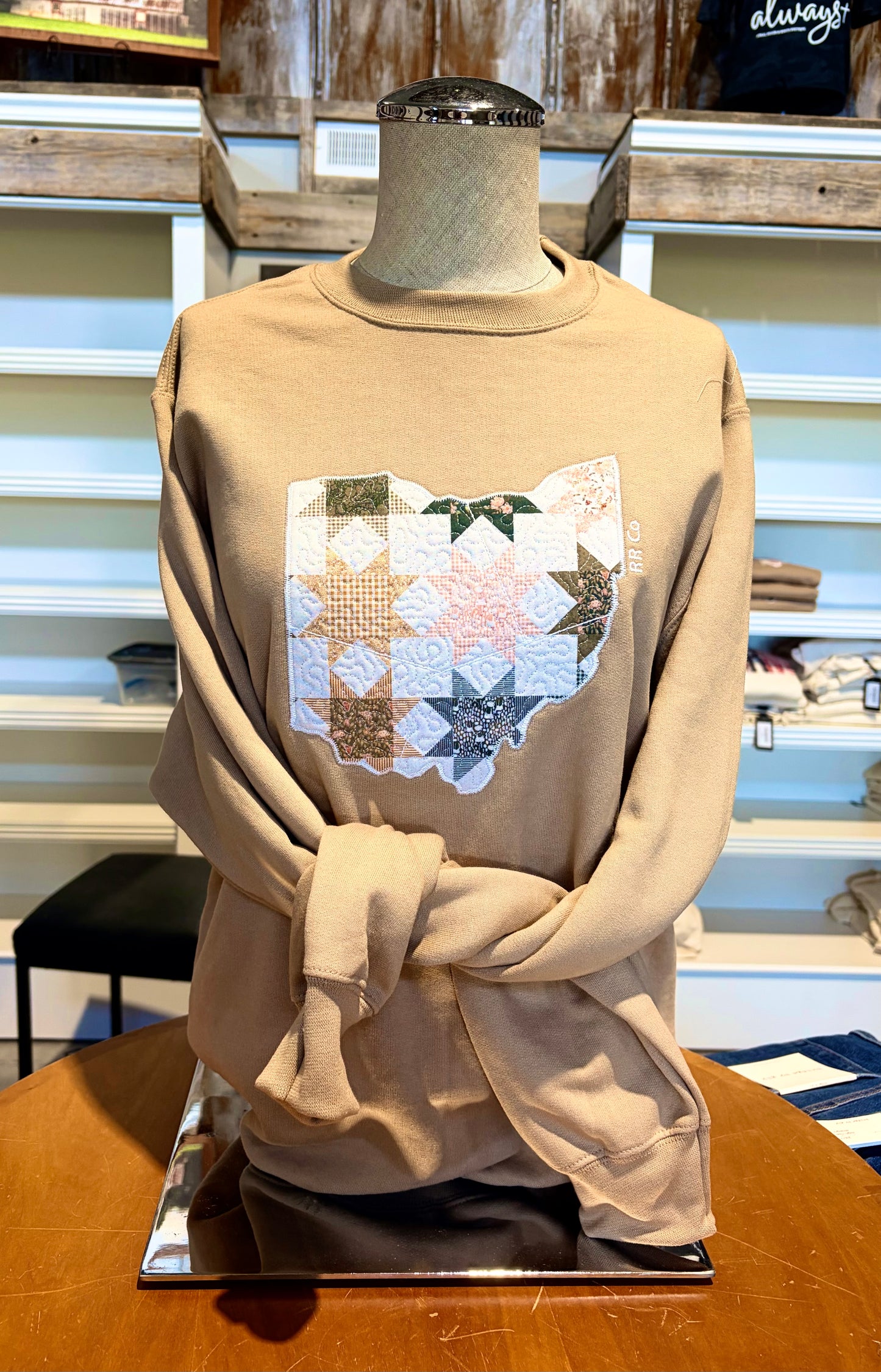 Quilted Ohio Crewneck
