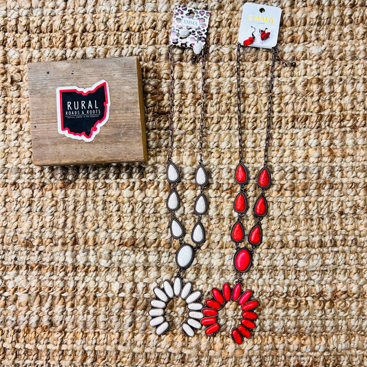 Emma Jewelry Collection- Open Oval W/ Earrings