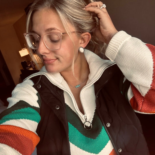 Chevron Pattern Stripe Sweater