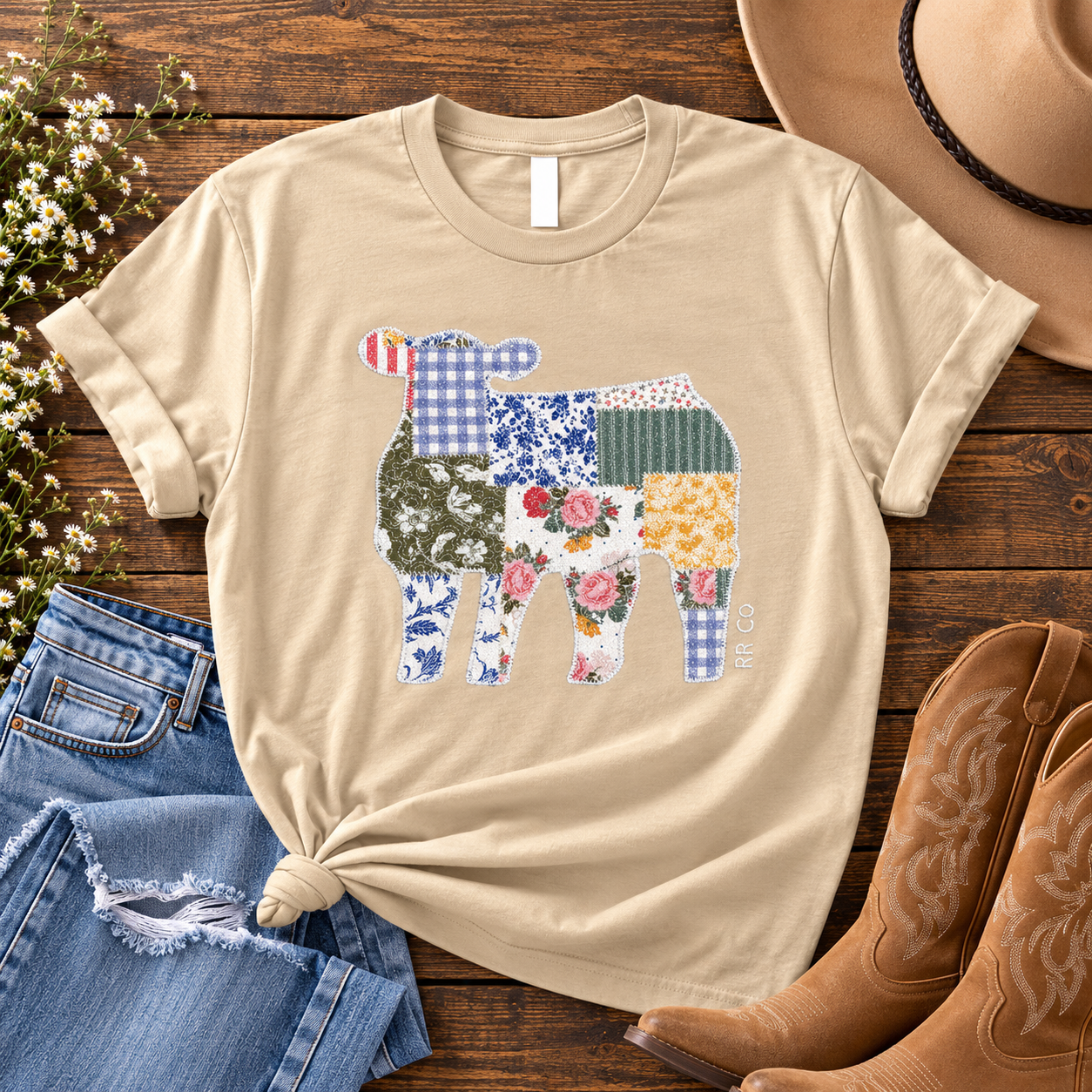Quilted Cow Graphic Tee