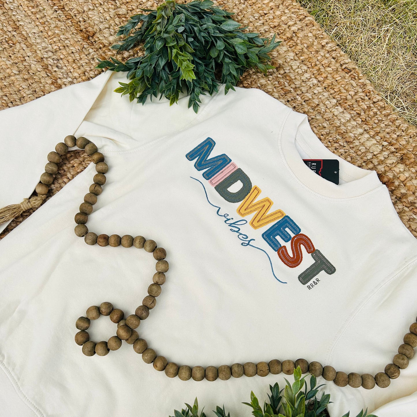 Hand-Stitched Midwest Vibes Crewneck