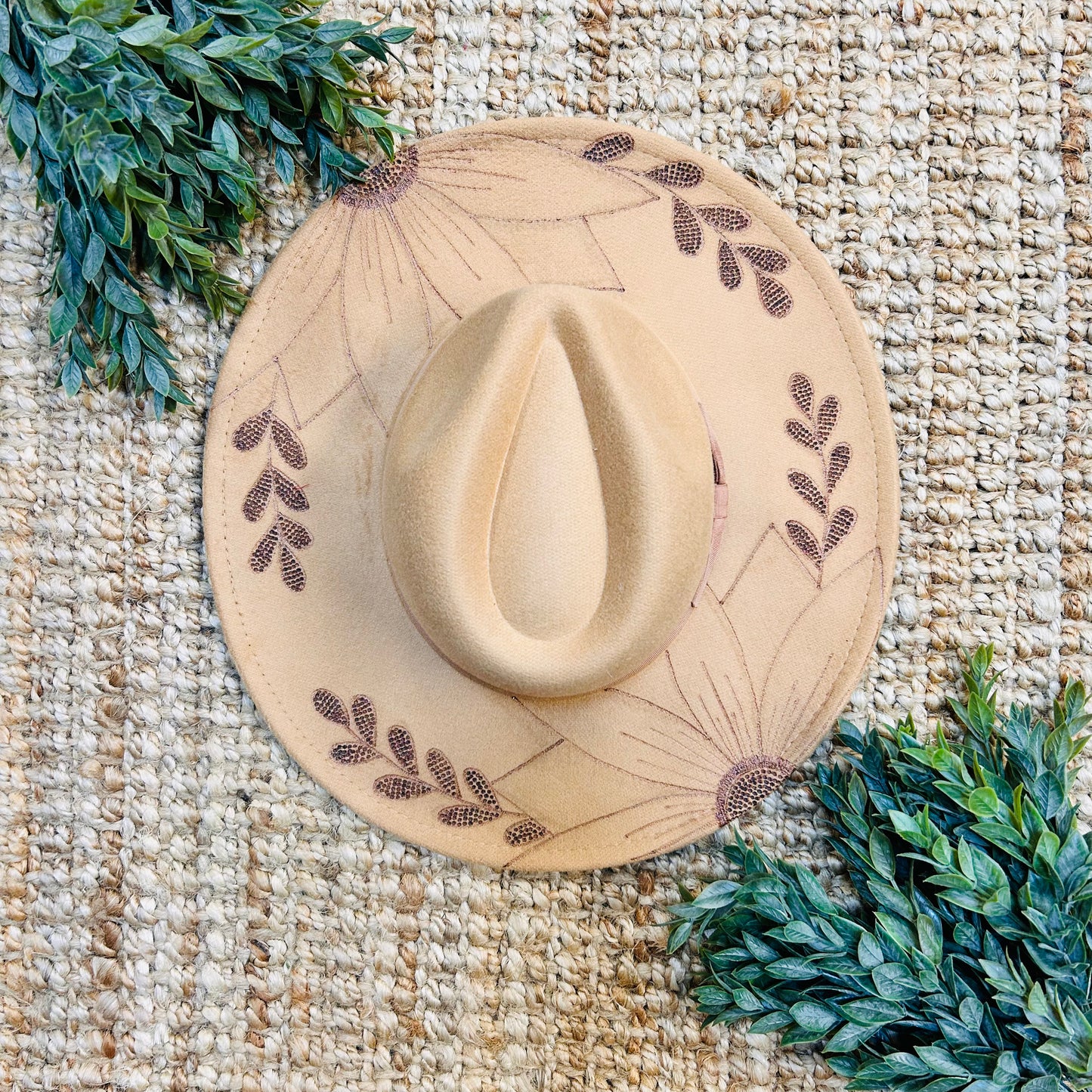 Custom Hand-Burned Western Hat