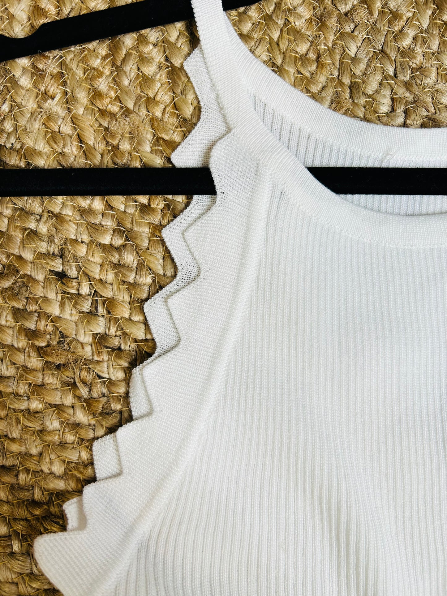 White Halter Tank W/ Sleeve Design