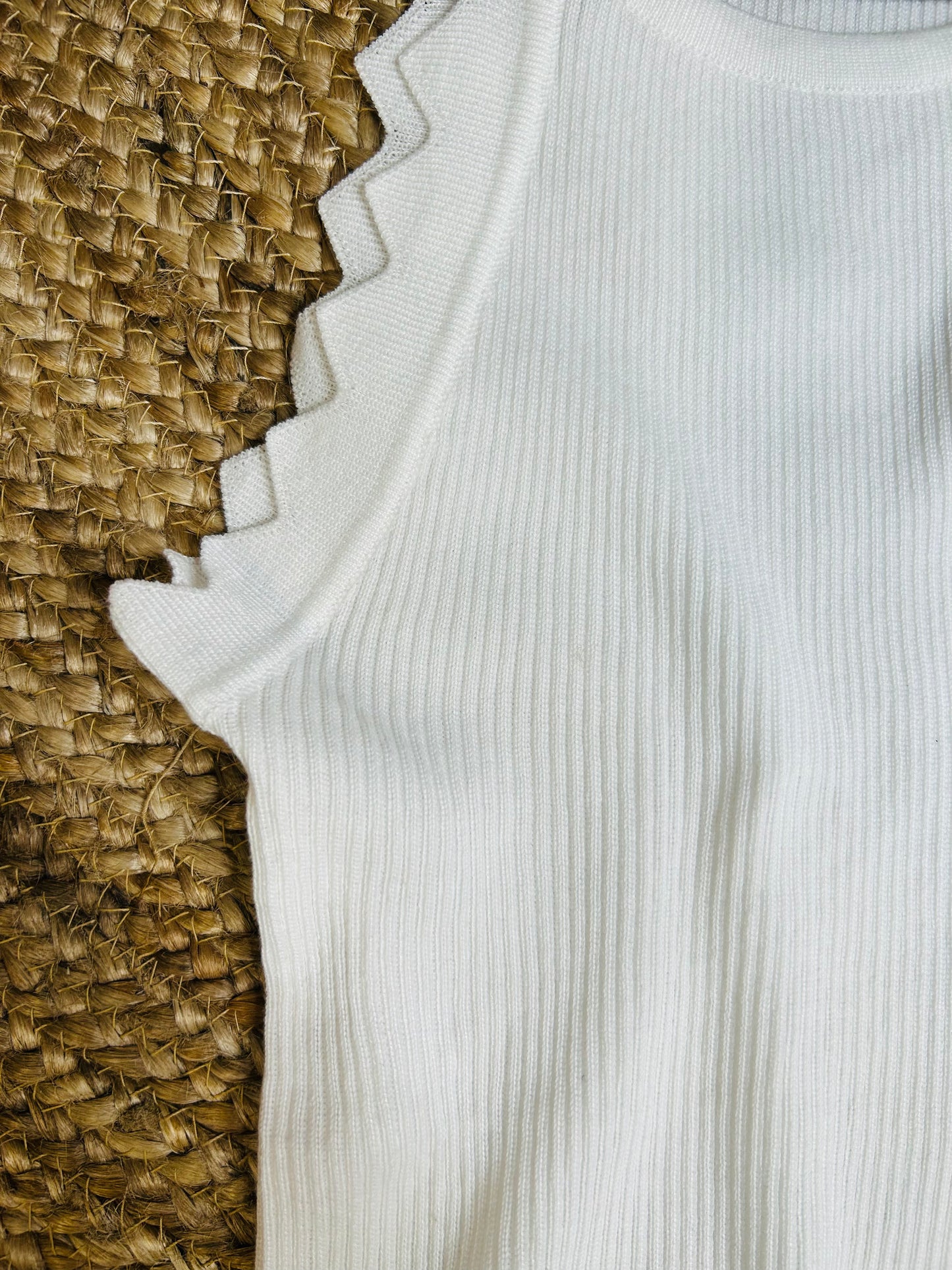 White Halter Tank W/ Sleeve Design