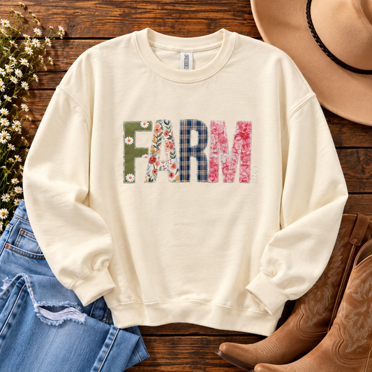 FARM Quilted Crewneck